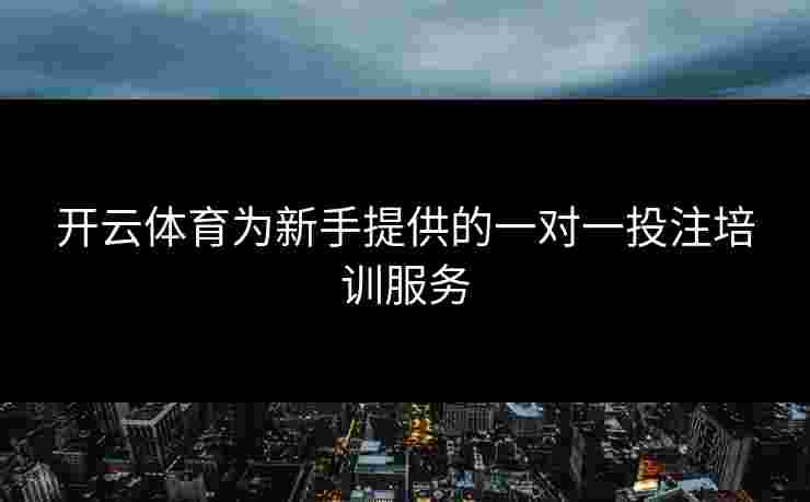 开云体育为新手提供的一对一投注培训服务
